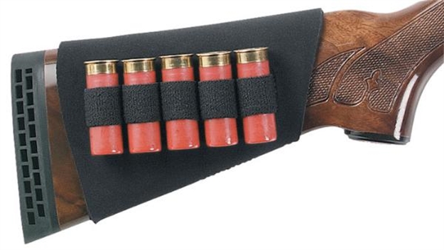 Picture of  Uncle Mike's 88493 Buttstock Shell Holder  Black Neoprene 5Rd Shotgun 043699884933