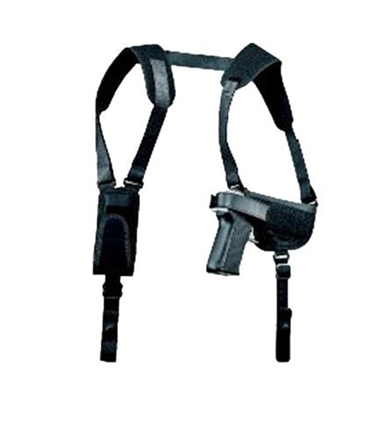 Picture of Uncle Mikes Pro-Pak Shoulder Holster Horizontal Sz0 Lh/Rh Sm/Med DA Revs Nylon Black 77000