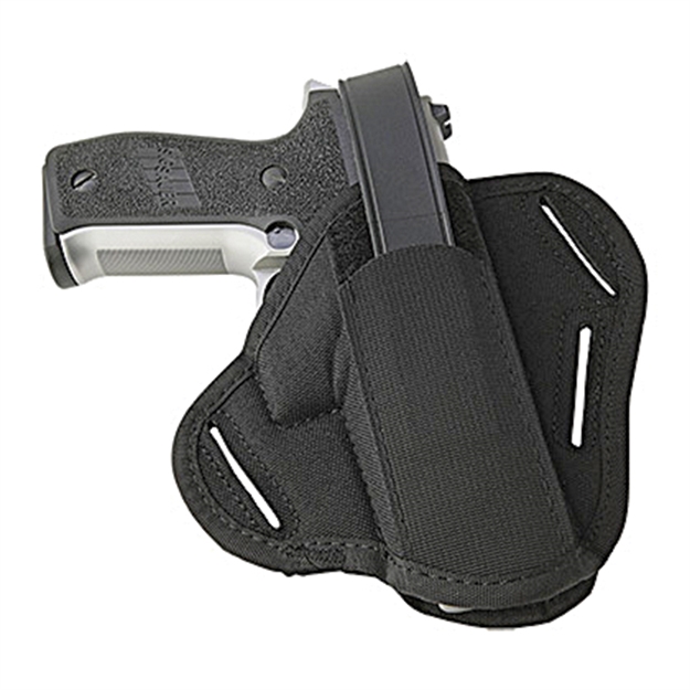 Picture of Uncle Mikes Super Belt Slide Holster Sz16 Lh/Rh Med/Large Autos Kodra Nylon Black 86160
