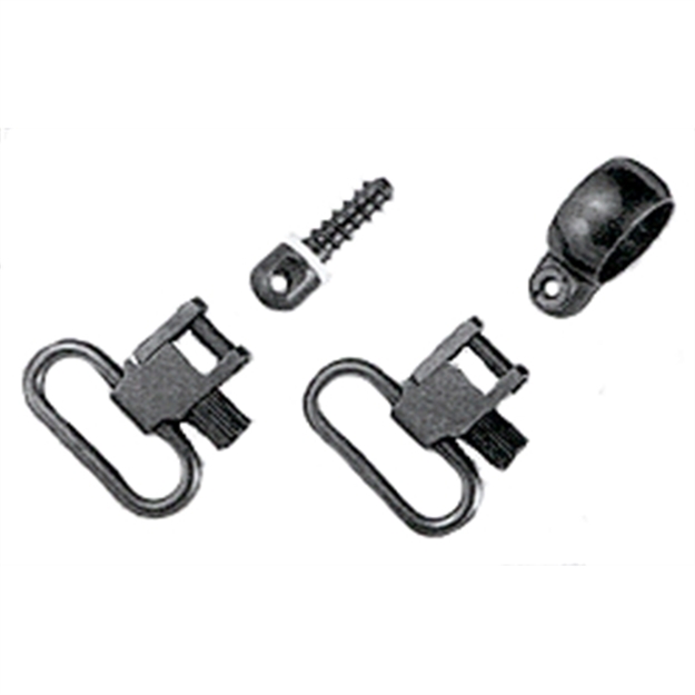 Picture of  Uncle Mike's 13312 Full Band Swivel Set Quick Detach 115 CF Blued 1.25" Loop For Lever Action Winchester & Marlin 043699133123