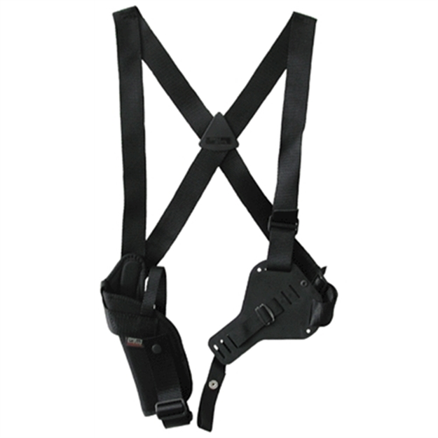 Picture of  Uncle Mike's 83001 Sidekick Vertical Shoulder Holster Shoulder Size 0 Black Cordura Harness Fits Sm/Med DA Revolver Fits 2-3" Barrel Right Hand