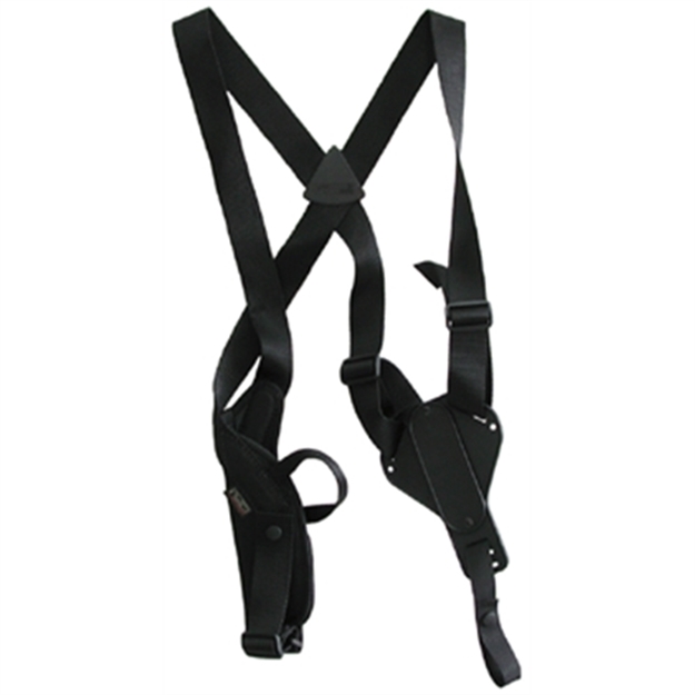 Picture of  Uncle Mike's 83011 Sidekick Vertical Shoulder Holster Shoulder Size 01 Black Cordura Harness Fits Med/Large Semi Autos Fits 3-4" Barrel Right Hand 043699830114
