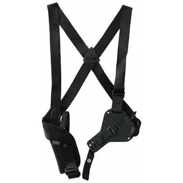 Picture of  Uncle Mike's 83051 Sidekick Vertical Shoulder Holster Shoulder Size 05 Black Cordura Harness Fits Large Semi-Auto Fits 4.50-5" Barrel Right Hand