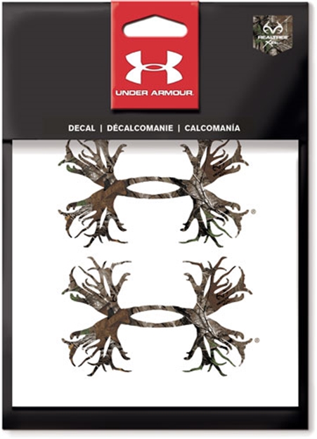 Picture of Under Armour Armour 4" 2-Pack Antler Logo Realtree Xtra Decal