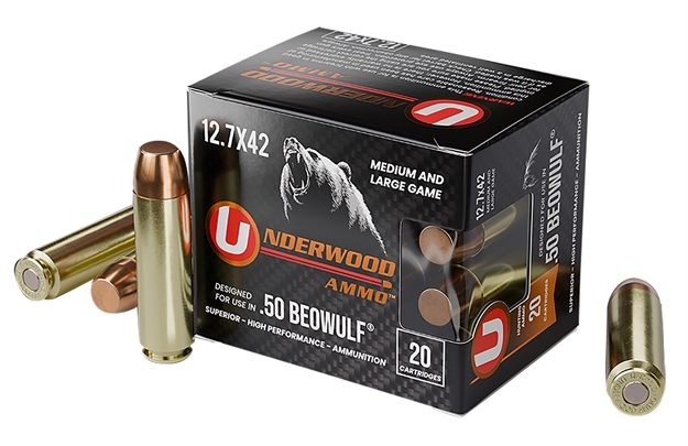Picture of  Underwood Ammo 557Underwood Ammo 557 50Beowulf 350Gr Full Metal Jacket Flat Nose 20 Per Box/10 Case 816874023614
