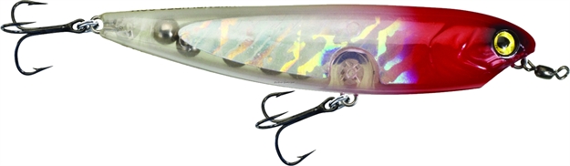 Picture of Unfair Dawgwalker Walk The Dawg Bait, 4.33", 1 Oz, 3X Hooks, Redhead, Floating