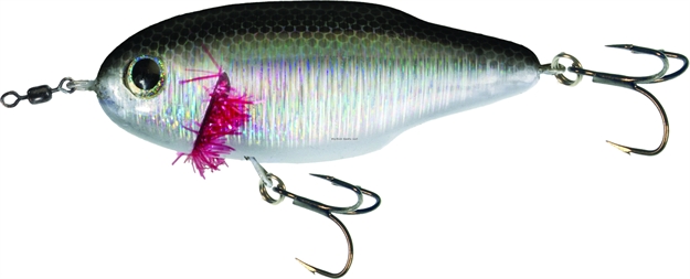 Picture of Unfair Paul's Arrowhead Search Bait, 2 3/4", 1/2 Oz, 3X Hooks, Pearl Black, Suspending