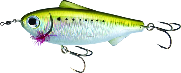 Picture of Unfair Paul's Dinkum Greenie Twitchbait, 2 3/4", 3/8 Oz, 3X Hooks, Pearl Olive, Suspending