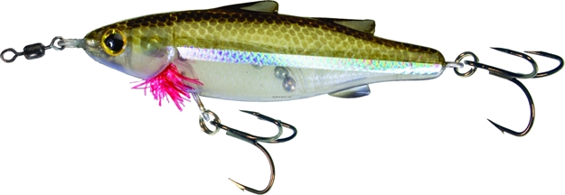Picture of Unfair Lures Paul's Dinkum Mullet Twitch/Glide Bait, 3.54", 5/8 Oz, 3X Hooks, Olive Ghost, Suspending