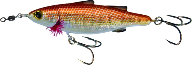 Picture of Unfair Lures Paul's Dinkum Mullet Twitch/Glide Bait, 3.54", 5/8 Oz, 3X Hooks, Pearl Copper, Suspending