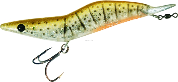 Picture of Unfair Paul's Dinkum Shrimp, 3.35", 1/3 Oz, 3X Hooks, Natural Tan, Suspending
