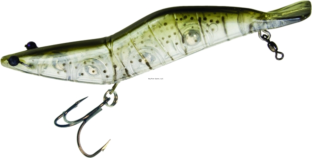 Picture of Unfair Paul's Dinkum Shrimp, 4.33", 2/3 Oz, 3X Hooks, Natural Olive, Suspending