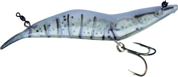 Picture of Unfair Paul's Dinkum Shrimp, 4.33", 3/5 Oz, 3X Hooks, Liveglow White, Floating