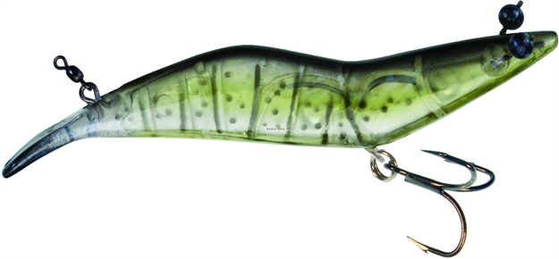 Picture of Unfair Paul's Dinkum Shrimp, 4.33", 3/5 Oz, 3X Hooks, Natural Olive, Floating