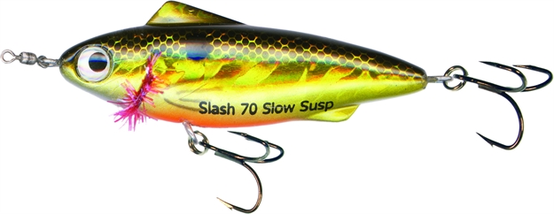 Picture of Unfair Paul's Rip-N-Slash Super Search/Twitchbait, 2 3/4", 3/8 Oz, 3X Hooks, Black Gold, Suspending