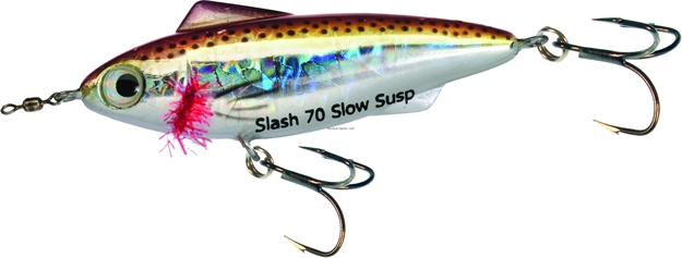 Picture of Unfair Paul's Rip-N-Slash Super Search/Twitchbait, 2 3/4", 3/8 Oz, 3X Hooks, Natural Trout, Suspending