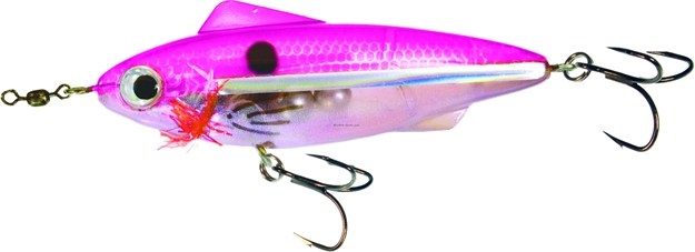 Picture of Unfair Paul's Rip-N-Slash Super Search/Twitchbait, 2 3/4", 3/8 Oz, 3X Hooks, Pink Ghost, Suspending