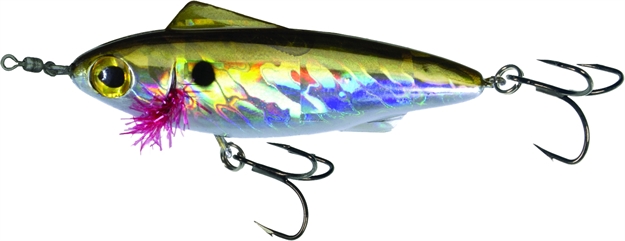 Picture of Unfair Paul's Rip-N-Slash Super Search/Twitchbait, 3.54", 3/4 Oz, 3X Hooks, Pearl Olive, Suspending