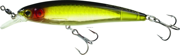 Picture of Unfair Paul's Stickminnow Superslash Diving Bait, 3.94", 5/8 Oz, 3X Hooks, Olive Redhead, Floating