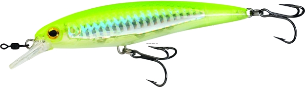 Picture of Unfair Paul's Stickminnow Superslash Diving Bait, 3.94", 5/8 Oz, 3X Hooks, Pearl Chartreuse, Floating