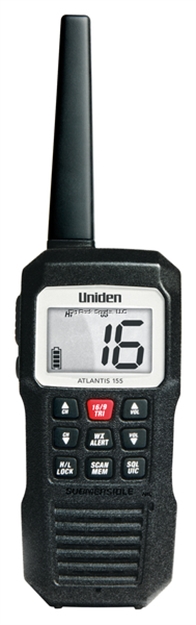 Picture of Uniden Marine Hand Held Floating Vhf Radio, Ipx8 Submersible, Nimh Rechargeble Battery, 1/3 Watt