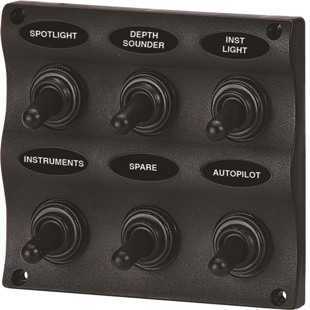 Picture of Unified Marine Seasense Wave Design 6 Gang Switch Panel