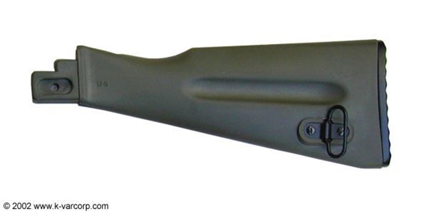 Picture of U.S. Made OD Green Polymer Buttstock Assembly For Stamped Receiver Rifles, Warsaw Pact Length