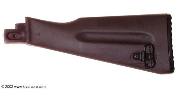 Picture of U.S. Made Plum Polymer Buttstock Assembly For Stamped Receiver Rifles, Warsaw Pact Length
