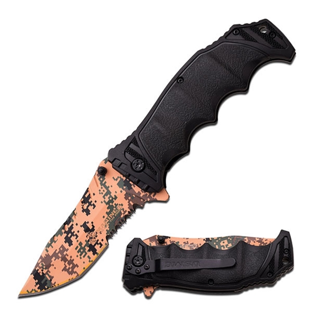 Picture of US Marines Spring Assist Folder 4.75In-Digital Desert Bld