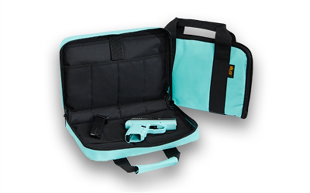 Picture of  US Peacekeeper P21122 Attache Case Robbin's Egg Blue 600D Polyester Holds Handgun 663306211220