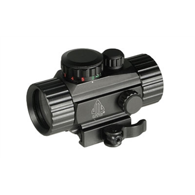 Picture of  Utg Scprg40cdq Ita  Black Hardcoat Anodized 1X 4 Moa Red/Green Dot/62 Moa Circle Reticle