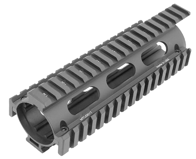 Picture of  Utg Pro Mtu001t Pro Quad Rail Drop-In Handguard Extended Black Anodized Aluminum Picatinny Rail Ar-15 Carbine 712274526013