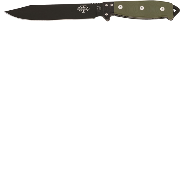 Picture of Utica Utkb6gh Fixed 7.0 IN Black Blade Olive Micarta Handle