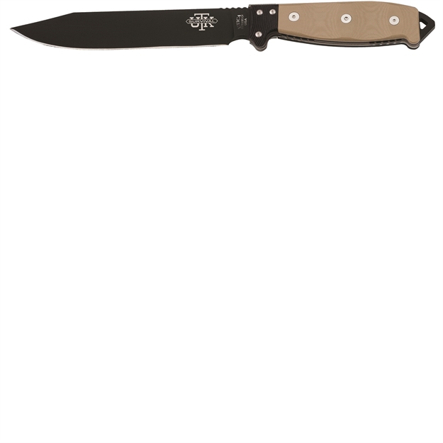 Picture of Utica Utkb6th Fixed 7.0 IN Black Blade Tan Micarta Handle