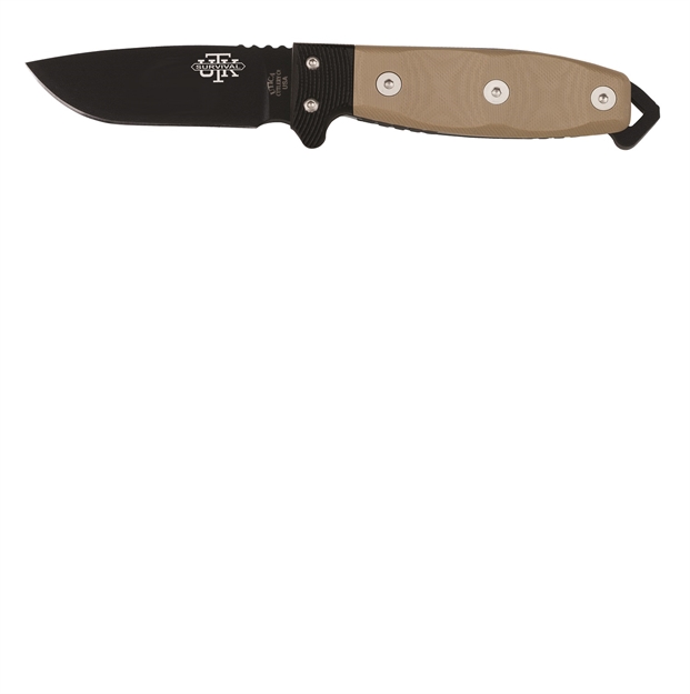 Picture of Utica Utks3th Fixed 3.5 IN Black Blade Tan Micarta Handle