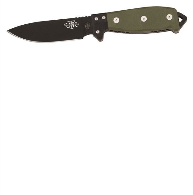 Picture of Utica Utks4gh Fixed 4.5 IN Black Blade Olive Micarta Handle