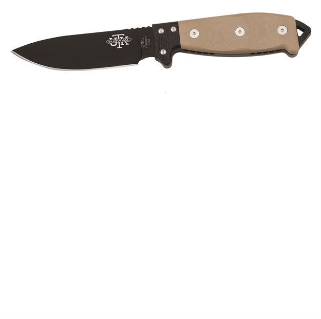 Picture of Utica Utks4th Fixed 4.5 IN Black Blade Tan Micarta Handle