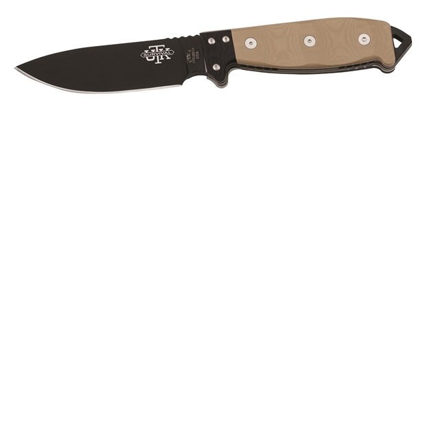 Picture of Utica Utks5th Fixed 5.1 IN Black Blade Tan Micarta Handle