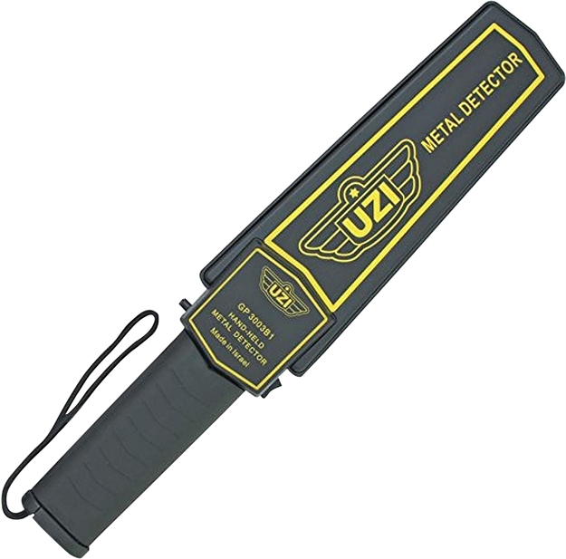 Picture of  Uzi Accessories Uzihhsc1 Handheld Metal Detector Black/Yellow High-Impact Plastic Features Led Light