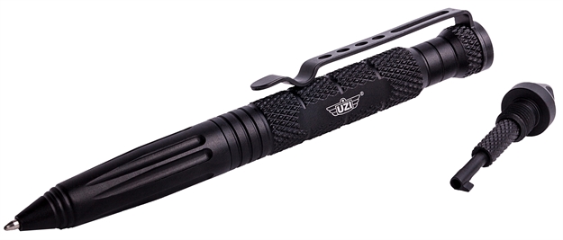 Picture of  Uzi Accessories Uzitacpen6bk Tactical Pen  Black Aluminum 6" Features Glass Breaker/Cuff Key