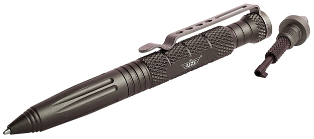 Picture of  Uzi Accessories Uzitacpen6gm Tactical Pen  Gun Metal Aluminum 6" Features Glass Breaker/Cuff Key 024718926469