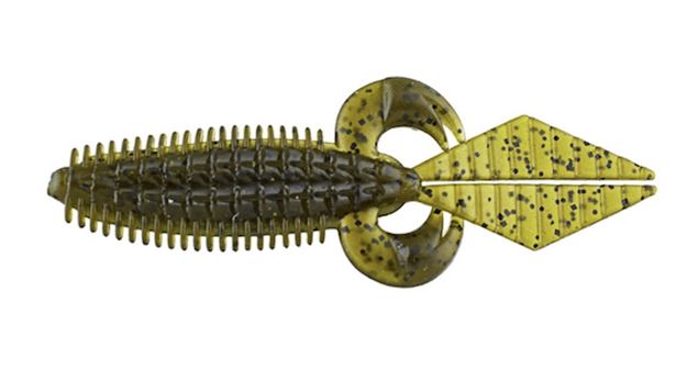 Picture of V & M Baits Flatwild 4" 7Bg Grn Pumpkin FWGP7