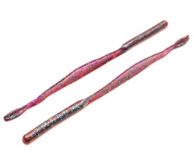 Picture of V & M Baits Str Wild Worm 9" 8Bg Plum Apple SWWPA8