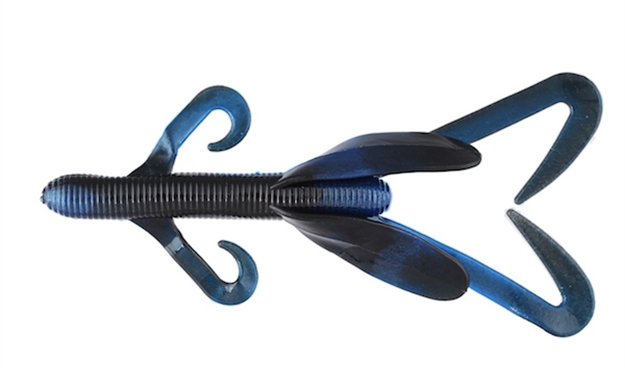 Picture of V & M Baits Swamp Hog 5" 8Bg Blk Blue Swirl