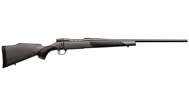 Picture of Weatherby Vanguard Synthetic Bolt Rifle, 300 Win, 26" Bbl, Blued, Black W/Grey Griptonite Stock VGT300NR6O