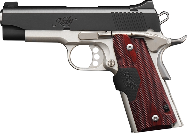 Picture of Kimber Mfg.,Inc 3200389 Pro Carry II Two-Tone LG 9Mm 9+1 4" Black Matte Silver Rosewood W/ Integrated Laer Grip KIM3200389 669278323893
