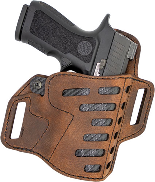 Picture of Versacarry Compound Holster Owb Kydex Leather RH 1911 Style SZ 2 Brn