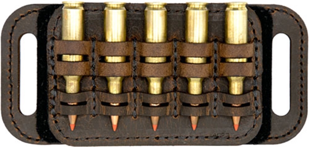 Picture of Versacarry Leather Ammo Caddy Belt Slide Holds 5 Shells Brn Ac22