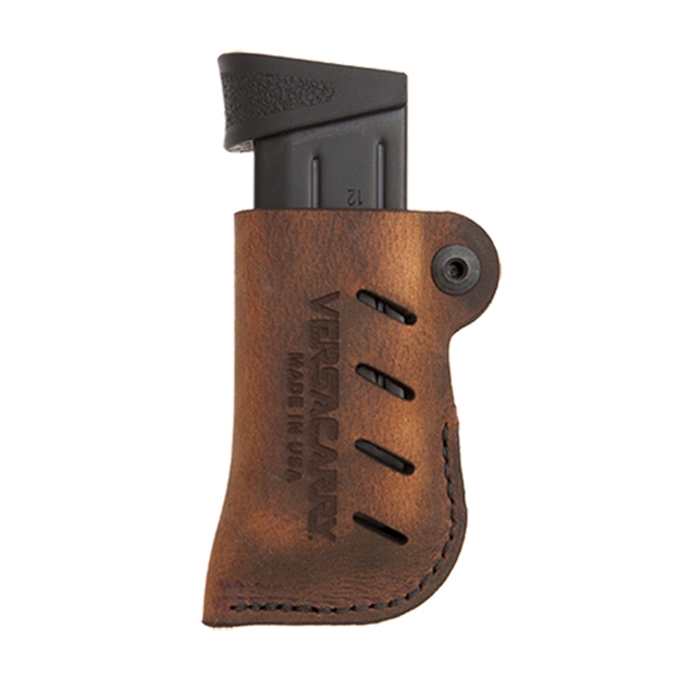Picture of Versacarry Distressed Brown Leather Magazine Holster, Adj. Tension, Flexvent, Double Stack 72102