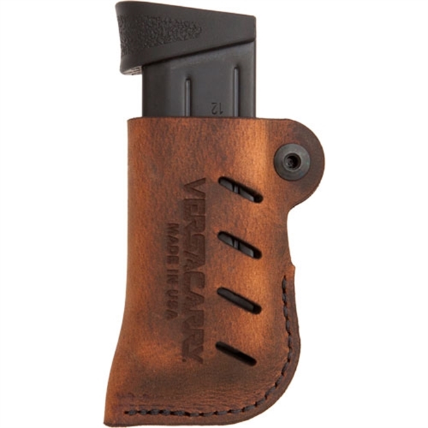 Picture of Versacarry Distressed Brown Leather Magazine Holster, Adj. Tension, Flexvent, Single Stack 72101 705911399594